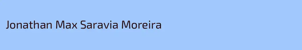 Jonathan Max Saravia Moreira